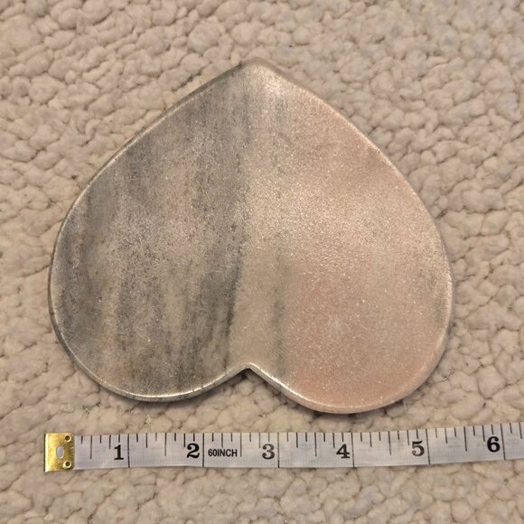 Pink & Gray Marble - Heart Shaped Trinket Dish / Catchall - Picture 4 of 4